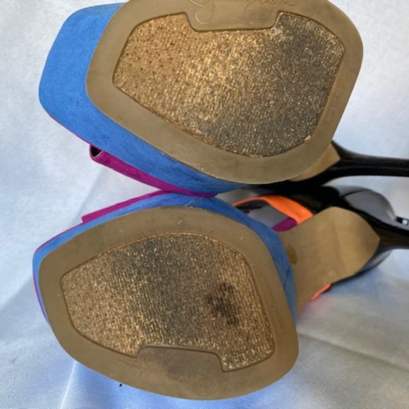 JESSICA SIMPSON platform multi color stilettos, size 7.5 - Picture 7 of 9